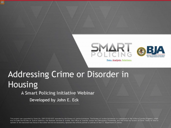 Addressing Crime or Disorder Webinar First Slide
