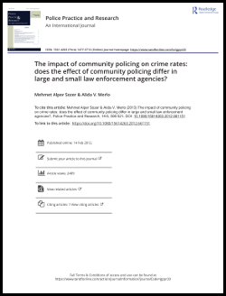The impact of community policing on crime rates report cover