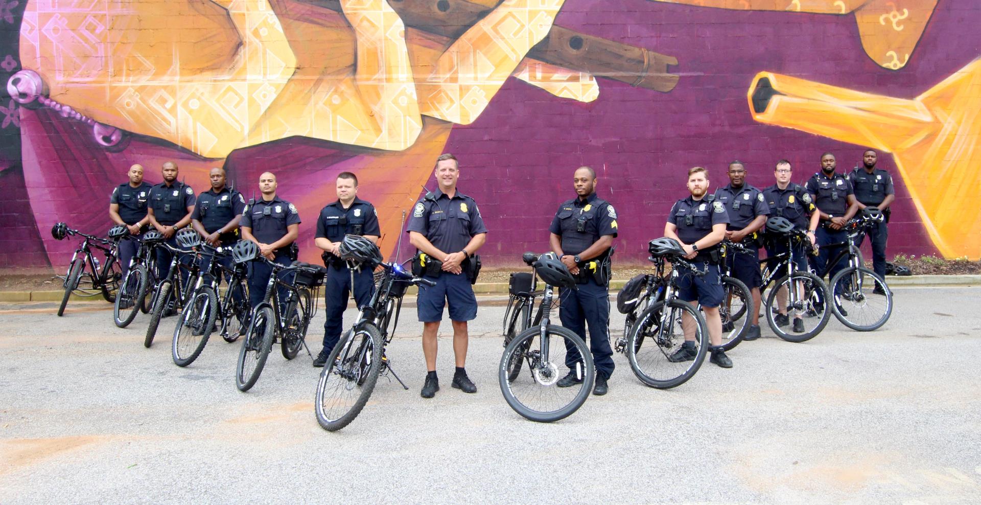 Atlanta Police Department patrol officers on bikes