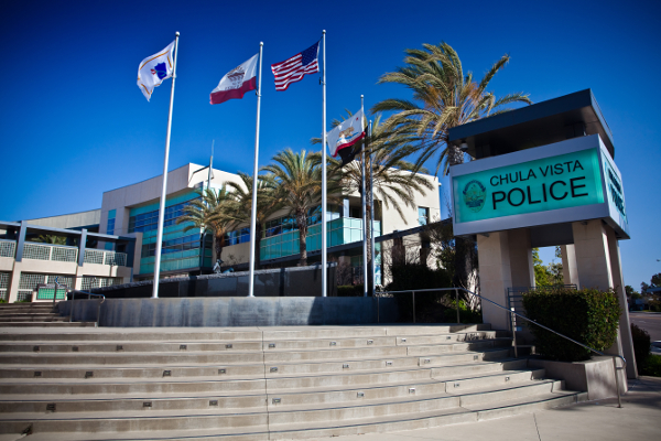 Front of the Chula Vista Police Department building