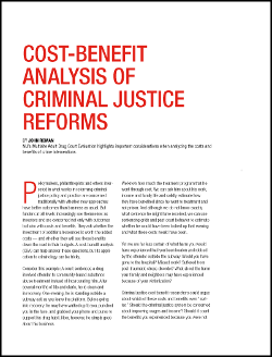 Cost Benefit Analysis Criminal Justice Cover