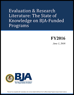 BJA Evaluation and Research Literature cover 