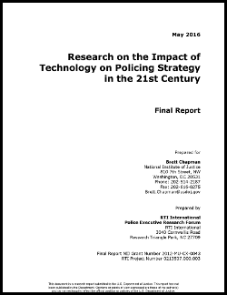 Impact of Policing on Technology Report Cover