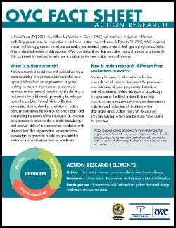 OVC Action Research Fact Sheet First Page