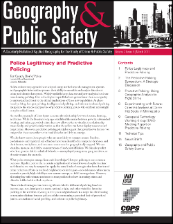 Geography and Public Safety Bulletin, Volume 2, Issue 4: Predictive Policing cover