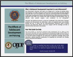 First page of document "The Effects of Adolescent Development on Policing"