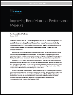 First page of document "Improving Recidivism as a Performance Measure"