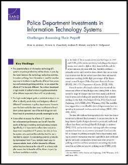 First page of document "Intimate Partner Violence"Police Department Investments in Information Technology Systems"