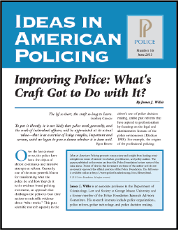 First page of document "Improving Police: What's Craft Got to Do with It?"