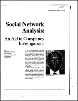 Social Network Analysis Conspiracy Investigations Cover