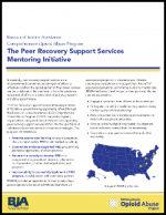 BJA COAP: The Peer Recovery Support Services Mentoring Initiative report cover
