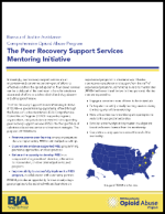 BJA COAP: The Peer Recovery Support Services Mentoring Initiative report cover