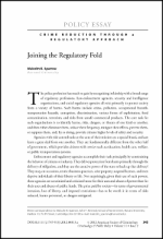 Crime Control Through Regulatory Approach Cover