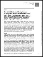 Opioid Epidemic Holistic Response Report Cover