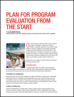 Plan for Program Eval Cover