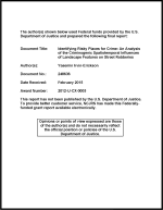 First page of document "IIdentifying Risky Places for Crime: An Analysis of the Criminogenic Spatiotemporal Influences of Landscape Features on Street Robberies"