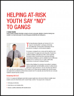 First page of document "Intimate Partner Violence"Helping At-Risk Youth Say "No" to Gangs"