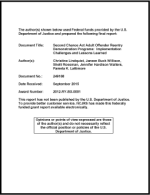 First page of document "Second Chance Act Adult Offender Reentry Demonstration Programs: Implementation Challenges and Lessons Learned"