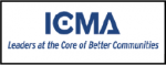 Logo for ICMA. Subtitle is, "Leaders at the Core of Better Communities."