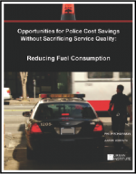 First page of report, "Opportunities for Police Cost Savings Without Sacrificing Service Quality: Reducing Fuel Consumption"