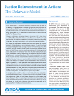 First page of document "Justice Reinvestment in Action: The Delaware Model"