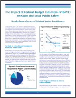 First page of document "The Impact of Federal Budget Cuts from FY10-FY13 on State and Local Public Safety"