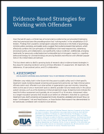 First page of document "Evidence-Based Strategies for Working with Offenders"