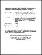 First page of document "Police Departments’ Use of the Lethality Assessment Program: A Quasi-Experimental Evaluation"