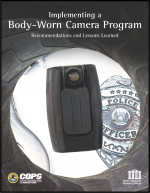 First page of document "Implementing a Body-Worn Camera Program: Recommendations and Lessons Learned"