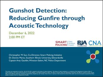 Gunshot Detection Webinar Slide Thumbnail