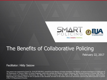 Benefits of Collaborative Policing Webinar First Slide