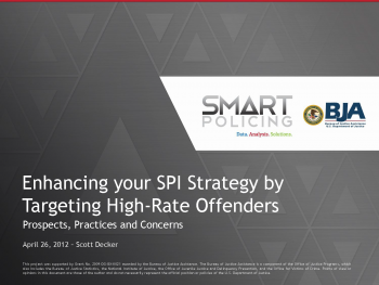 Targeting Offenders (April 2012) Webinar First Slide