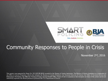 Community Responses to People in Crisis Webinar